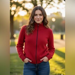 Tommy Hilfiger Vibrant Red Knit Sweater